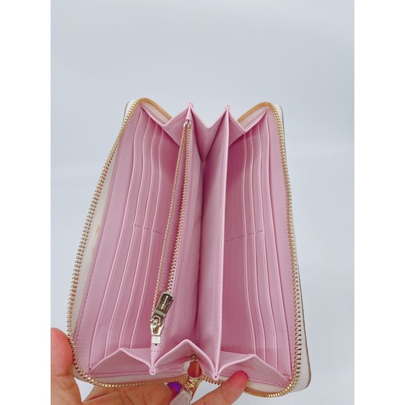 Coach 53794 Floral Print Accordion Zip Around Long Wallet Flower NWT Org $295 - Picture 7 of 8